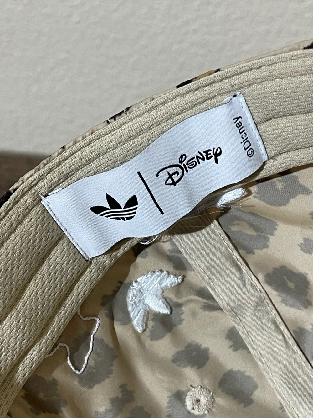 Adidas & Disney  Kids Leopard Print Beige Cap with White Trefoil